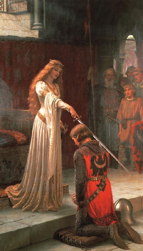 Edmund Blair Leighton The Accolade oil painting picture